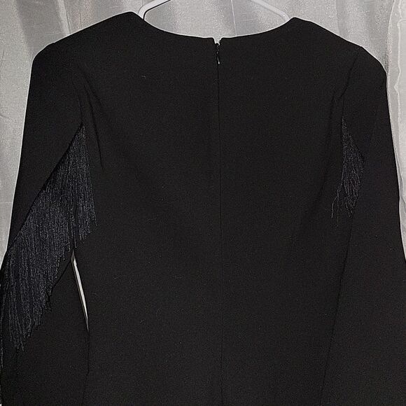 LIKELY black New With tags designer fringed sleeves Sheath dress - Picture 13 of 16